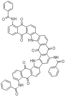 4,11,23-Tribenzamido-16,18-dihydrobenzo[1,2-i,5,4-i']bisnaphtho[2,3-a]carbazole-5,10,15,17,19,24-hexone molecular structure (CAS 84852-28-8)