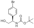 structure of CAS# 849178-85-4, tert-butyl N-[(1R)-1-(4-bromophenyl)-2-hydroxyethyl]carbamate