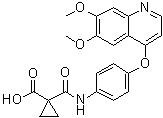 1-[[4-[(6,7-Dimethoxyquinolin-4-yl)oxy]phenyl]carbamoyl]cyclopropanecarboxylic acid molecular structure (CAS 849217-77-2)