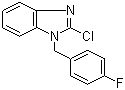 结构式 CAS# 84946-20-3, 1-(4-氟苄基)-2-氯苯并咪唑