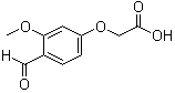 结构式 CAS# 84969-24-4, (4-甲酰基-3-甲氧基苯氧基)乙酸