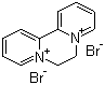 structure of CAS# 85-00-7, Diquat dibromide;1,1'-Ethylene-2,2'-bipyridinium dibromide; 6,7-Dihydro-dipyrido[1,2-a:2',1-c]pyrazinediium dibromide; 9,10-Dihydro-8a,10a-diazophenanthrene dibromide