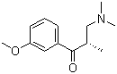 structure of CAS# 850222-40-1, (S)-3-Dimethylamino-1-(3-methoxyphenyl)-2-methyl-1-propanone;(2S)-3-(dimethylamino)-1-(3-methoxyphenyl)-2-methylpropan-1-one
