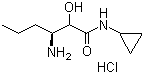 结构式 CAS# 850252-34-5, (3S)-3-氨基-N-环丙基-2-羟基己酰胺盐酸盐
