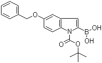 结构式 CAS# 850568-62-6, 5-苄氧基-1-叔丁氧羰基吲哚-2-硼酸