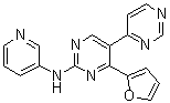 structure of CAS# 851371-22-7, 4'-(2-Furanyl)-N-3-pyridinyl[4,5'-bipyrimidin]-2'-amine;LAS 38096