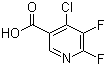 4-Chloro-5,6-difluoropyridine-3-carboxylic acid molecular structure (CAS 851386-32-8)