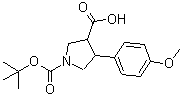 4-(4-Methoxyphenyl)-1,3-pyrrolidinedicarboxylic acid 1-(1,1-dimethylethyl) ester molecular structure (CAS 851484-94-1)