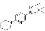 结构式 CAS# 852228-08-1, 2-(哌啶-1-基)吡啶-5-硼酸频哪醇酯
