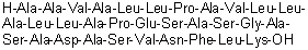 L-Alanyl-L-alanyl-L-valyl-L-alanyl-L-leucyl-L-leucyl-L-prolyl-L-alanyl-L-valyl-L-leucyl-L-leucyl-L-alanyl-L-leucyl-L-leucyl-L-alanyl-L-prolyl-L-alpha-glutamyl-L-seryl-L-alanyl-L-serylglycyl-L-alanyl-L-seryl-L-alanyl-L-alpha-aspartyl-L-alanyl-L-seryl-L-valyl-L-asparaginyl-L-phenylalanyl-L-leucyl-L-lysine molecular structure (CAS 852690-80-3)