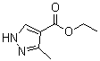 structure of CAS# 85290-78-4, 3-Methyl-1H-pyrazole-4-carboxylic acid ethyl ester;Ethyl 3-methyl-1H-pyrazole-4-carboxylate; Ethyl 3-methylpyrazole-4-carboxylate; NSC 19454