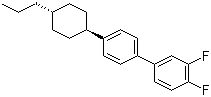 结构式 CAS# 85312-59-0, 4'-(反式-4-丙基环己基)-3,4-二氟联苯