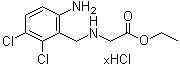 N-[(6-Amino-2,3-dichlorophenyl)methyl]glycine ethyl ester hydrochloride molecular structure (CAS 85325-12-8)