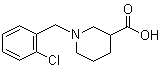 结构式 CAS# 853649-08-8, 1-[(2-氯苯基)甲基]-3-哌啶甲酸