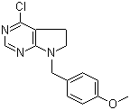 4-Chloro-6,7-dihydro-7-[(4-methoxyphenyl)methyl]-5H-pyrrolo[2,3-d]pyrimidine molecular structure (CAS 853680-76-9)