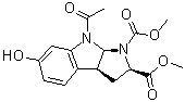 (2R,3aS,8aS)-8-Acetyl-3,3a,8,8a-tetrahydro-6-hydroxypyrrolo[2,3-b]indole-1,2(2H)-dicarboxylic acid 1,2-dimethyl ester molecular structure (CAS 854443-85-9)