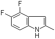 structure of CAS# 85462-60-8, 4,5-Difluoro-2-methylindole;4,5-Difluoro-2-methyl-1H-indole