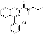 结构式 CAS# 85532-75-8, N-甲基-N-(1-甲基丙基)-1-(2-氯苯基)异喹啉-3-甲酰胺
