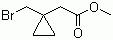 structure of CAS# 855473-50-6, 2-(1-Bromomethylcyclopropyl)acetic acid methyl ester