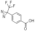 结构式 CAS# 85559-46-2, 4-[3-(三氟甲基)-3H-双吖丙啶-3-基]苯甲酸