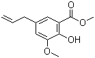 结构式 CAS# 85614-43-3, 5-烯丙基-3-甲氧基水杨酸甲酯