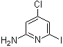 4-Chloro-6-iodo-2-pyridinamine molecular structure (CAS 856169-93-2)