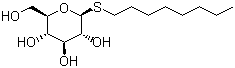 辛基-beta-D-硫代吡喃葡萄糖苷分子结构 (CAS 85618-21-9)