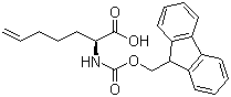 N-芴甲氧羰基-(S)-2-氨基-6-庚烯酸分子结构 (CAS 856412-22-1)