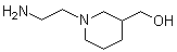 结构式 CAS# 857637-03-7, 1-(2-氨基乙基)-3-哌啶甲醇