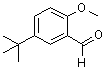 structure of CAS# 85943-26-6, 5-tert-Butyl-2-methoxybenzaldehyde;5-(1,1-Dimethylethyl)-2-methoxybenzaldehyde