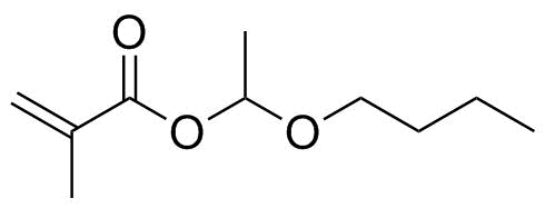 甲基丙烯酸1-丁氧基乙酯分子结构 (CAS 85997-75-7)