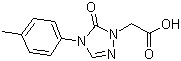 4,5-Dihydro-4-(4-methylphenyl)-5-oxo-1H-1,2,4-triazole-1-acetic acid molecular structure (CAS 860612-22-2)