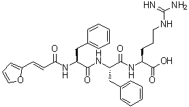 N2-[N-[N-[3-(2-呋喃基)-1-氧代-2-丙烯基]-L-苯丙氨酰]-L-苯丙氨酰]-L-精氨酸分子结构 (CAS 86064-76-8)