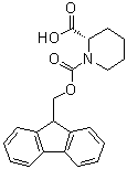 structure of CAS# 86069-86-5, (S)-1,2-Piperidinedicarboxylic acid 1-(9H-fluoren-9-ylmethyl) ester;N-Fmoc-(2S)-piperidinecarboxylic acid; N-Fmoc-L-pipecolinic acid