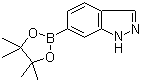 structure of CAS# 861905-87-5, 1H-Indazole-6-boronic acid pinacol ester;6-(4,4,5,5-Tetramethyl-[1,3,2]dioxaborolan-2-yl)-1H-indazole; Indazole-6-boronic acid pinacol ester