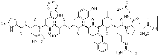 structure of CAS# 86220-42-0, Nafarelin acetate hydrate
