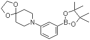结构式 CAS# 862261-25-4, 3-(1,4-二氧杂-8-氮杂螺[4.5]癸烷-8-基)苯硼酸频哪醇酯