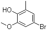 4-Bromo-6-methyl-2-methoxyphenol molecular structure (CAS 86232-54-4)