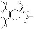 structure of CAS# 86264-61-1, (R)-N-(2-Acetyl-1,2,3,4-tetrahydro-5,8-dimethoxy-2-naphthalenyl)acetamide