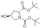 (2R,4S)-4-Hydroxy-1,2-pyrrolidinedicarboxylic acid bis(1,1-dimethylethyl) ester molecular structure (CAS 862996-27-8)
