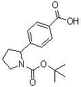 2-(4-Carboxyphenyl)-1-pyrrolidinecarboxylic acid 1-(1,1-dimethylethyl) ester molecular structure (CAS 863769-40-8)