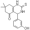 2,3,4,6,7,8-Hexahydro-4-(3-hydroxyphenyl)-7,7-dimethyl-2-thioxo-5(1H)-quinazolinone molecular structure (CAS 863774-58-7)