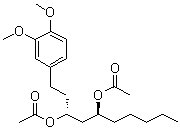 (3R,5S)-1-(3,4-Dimethoxyphenyl)-3,5-decanediol 3,5-diacetate molecular structure (CAS 863780-90-9)