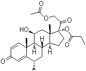Methylprednisolone aceponate  molecular structure (CAS 86401-95-8)