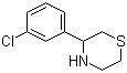 结构式 CAS# 864685-25-6, 3-(3-氯苯基)硫代吗啉