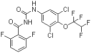 结构式 CAS# 86479-06-3, 除虫脲; 1-[3,5-二氯-4-(1,1,2,2-四氟乙氧基)苯基]-3-(2,6-二氟苯甲酰基)脲