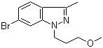 structure of CAS# 865156-81-6, 6-Bromo-1-(3-methoxypropyl)-3-methyl-1H-indazole