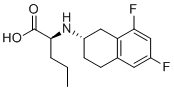 结构式 CAS# 865774-79-4, N-[(2S)-6,8-二氟-1,2,3,4-四氢-2-萘基]-L-正缬氨酸