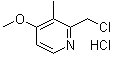 2-(氯甲基)-4-甲氧基-3-甲基吡啶盐酸盐分子结构 (CAS 86604-74-2)