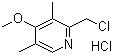 结构式 CAS# 86604-75-3, 2-氯甲基-3,5-二甲基-4-甲氧基吡啶盐酸盐